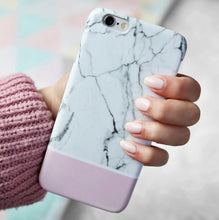 Load image into Gallery viewer, Pink Block Marble Phone Case