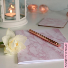Load image into Gallery viewer, Pink Marble Notebook
